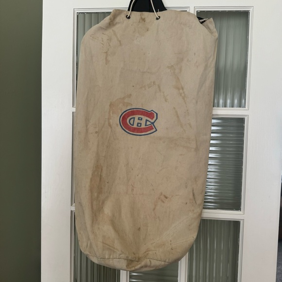 Vintage Rare MONTREAL CANADIENS Equipment Duffel Bag NHL Hockey CANVAS Bag - Picture 2 of 12